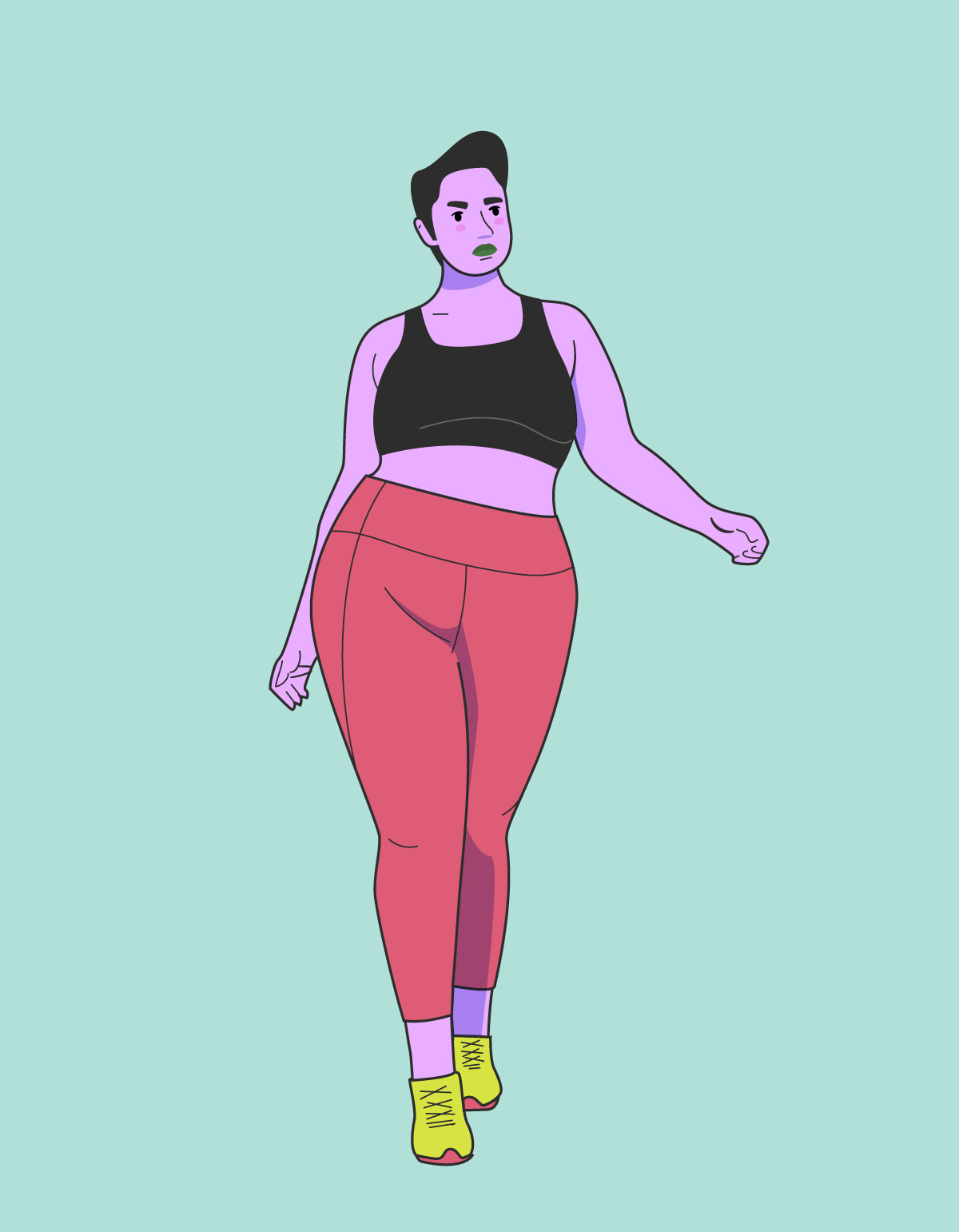 Work w/ Class adobe illustrator animation character clear line cool fashion illustration fashion week free woman gay gen z illustration model illustration novel lgbt modern pop style relax size plus model vector xl model xxl