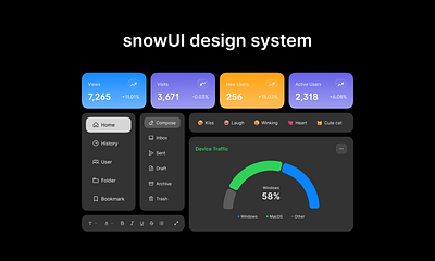 snowUI design system dashboard ui kit design system