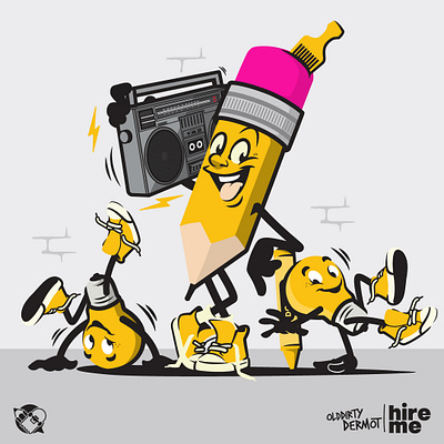 Get Creative! boombox character design design graphics hip hop illustration pencil t shirt design tee design vector vector design