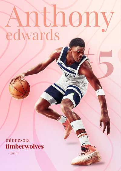 Anthony Edwards #5 graphic design poster