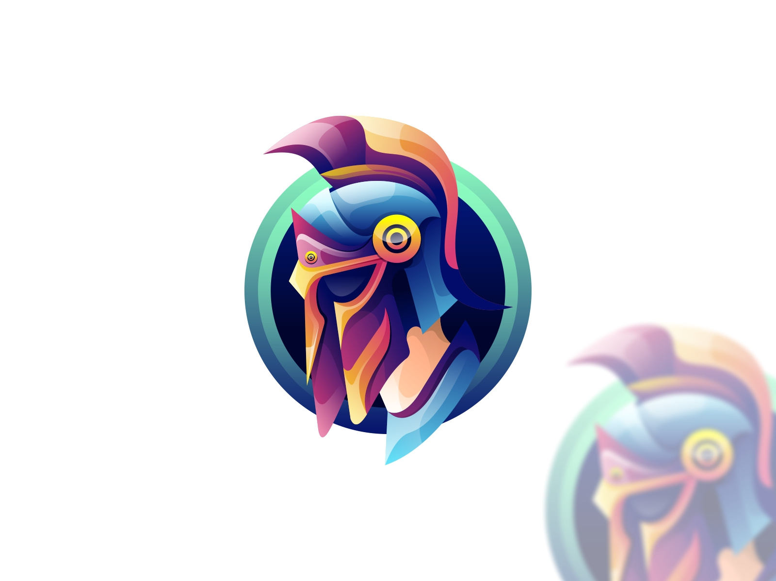 Spartan Illustration Colorful Logo by Uzzie_Art on Dribbble