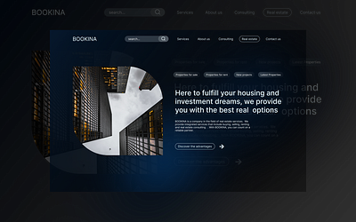 A website for booking real estate Gradients vibrant website design figma graphic design ui ux web website