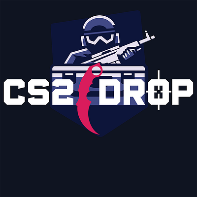 CS2Drop Logo betting brand identity cases casino csgo design gambling graphic design illustration logo opencase ui ux