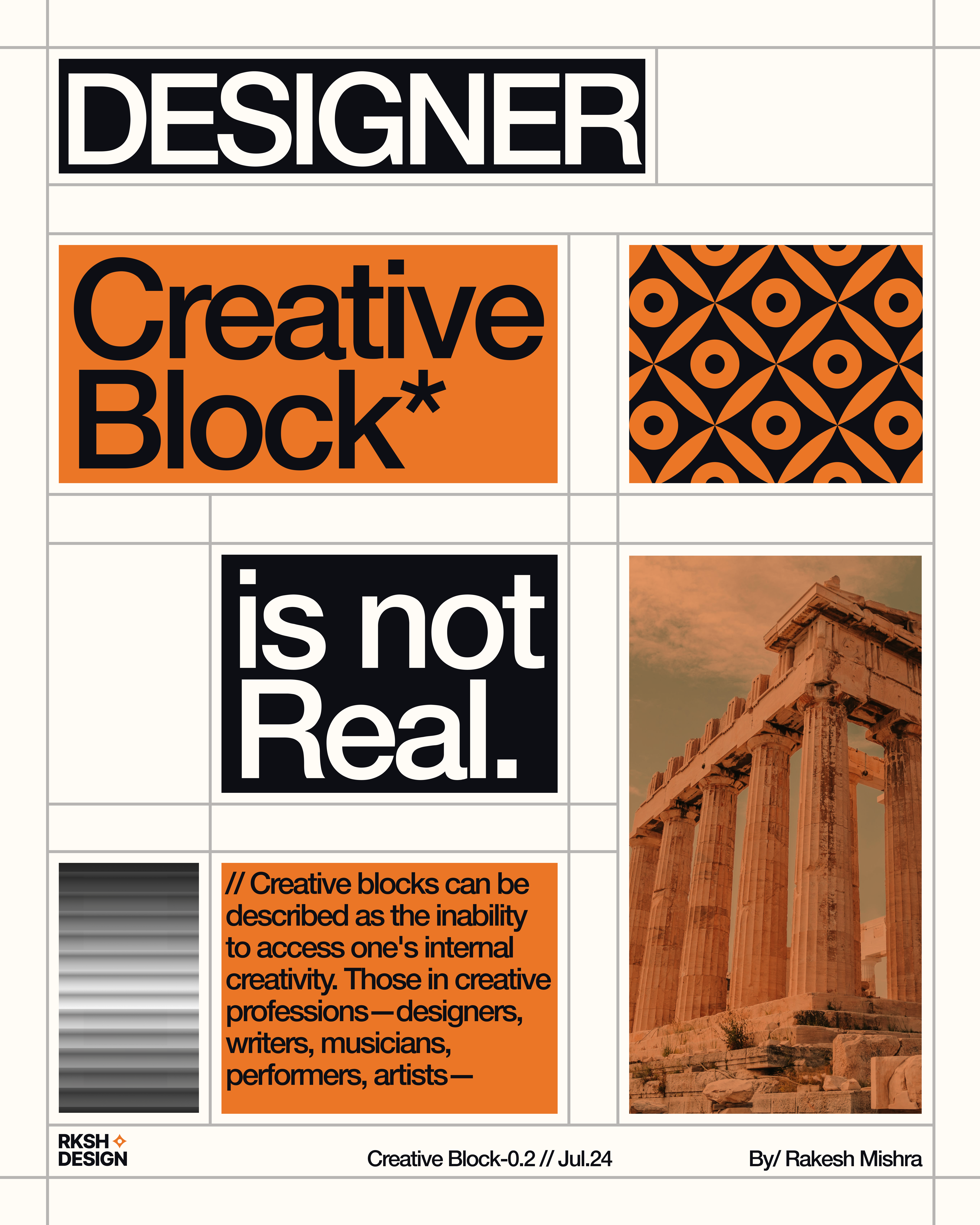 Creative Block-Poster Design branding creative design graphic design illustration logo poster typography