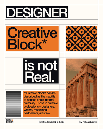 Creative Block-Poster Design branding creative design graphic design illustration logo poster typography