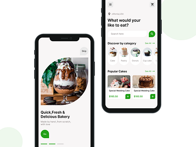 Bakery App app bakery branding design food fooddelivery mobile mobileapp ui ux