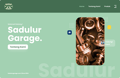 Sadulur Garage Landing page branding logo ui