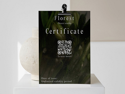 Certificate design for flower studio adobe illustrator adobe photoshop branding certificate corporate style design flower shop flower studio gift certificate graphic design