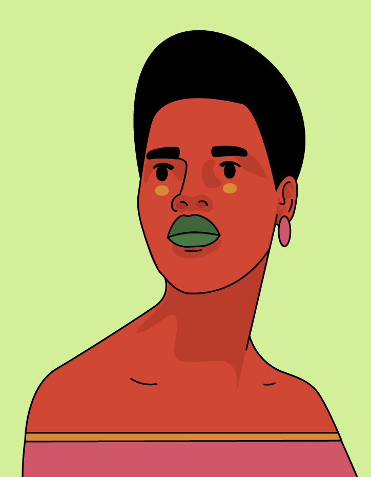 Jane Portrait beauty black character design colorful free futur illustration illustrator adobe lgbt life ligne claire model politic pop style portrait proud woman portrait