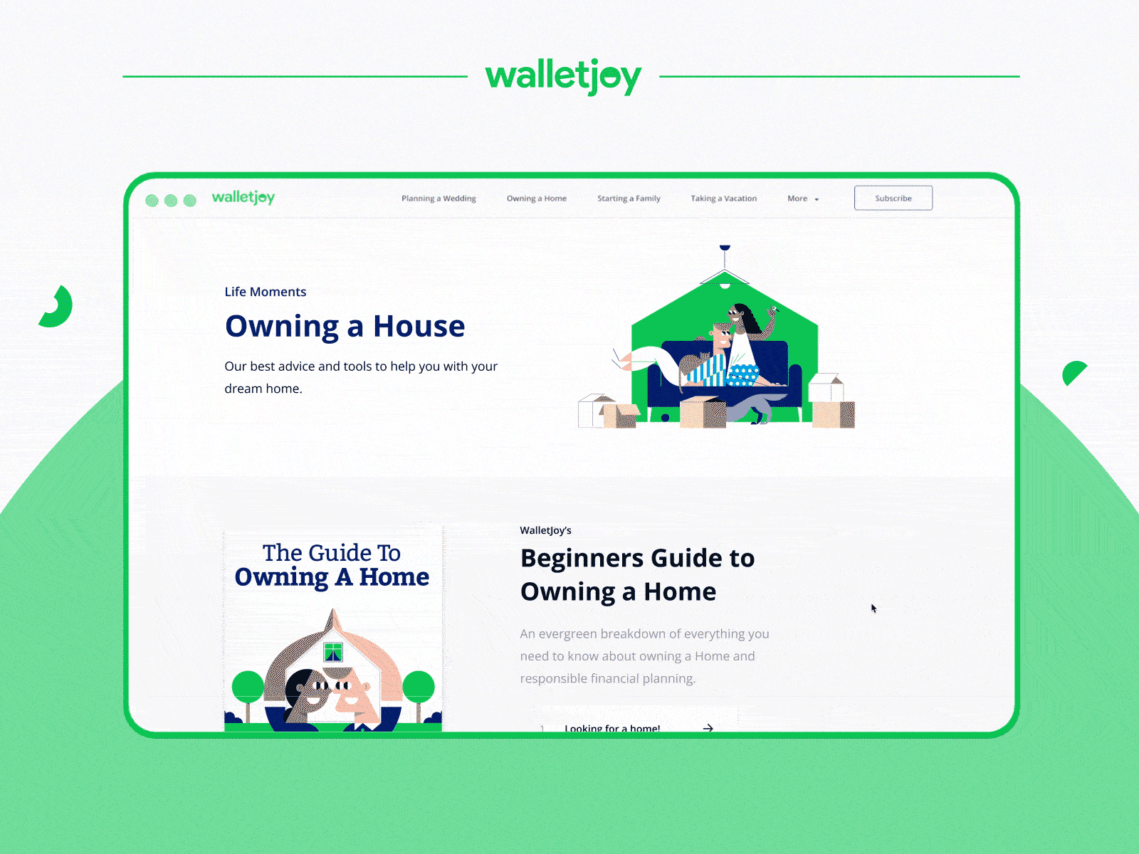 WalletJoy animation branding product design ui ux