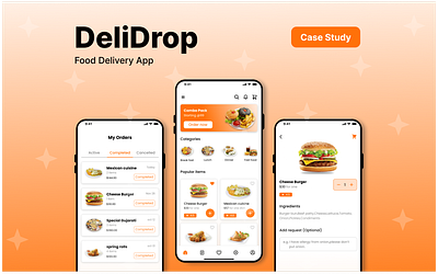 Food Delivery App - UI/UX Case Study design fooddeliveryapp mobileapp mobiledesign typography ui uiux ux