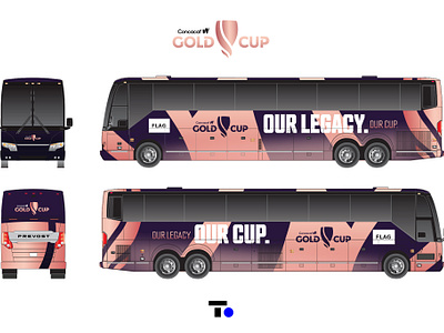 Gold Cup W Bus Wrap 2024 branding campaign design graphic design illustration logo print soccer sports tournament womens sports