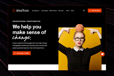 MindTrain | Landing Page Design cool theme frontend design landing page mindtrain uiux uiux design website design