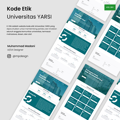 Website K-Etik Universitas YARSI graphic design ui website