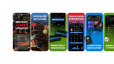 Sports App Store Screens app store baseball basketball betting feed football screenshots social socres sports stats