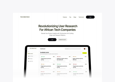 TechRevolve - Landing Page design ui