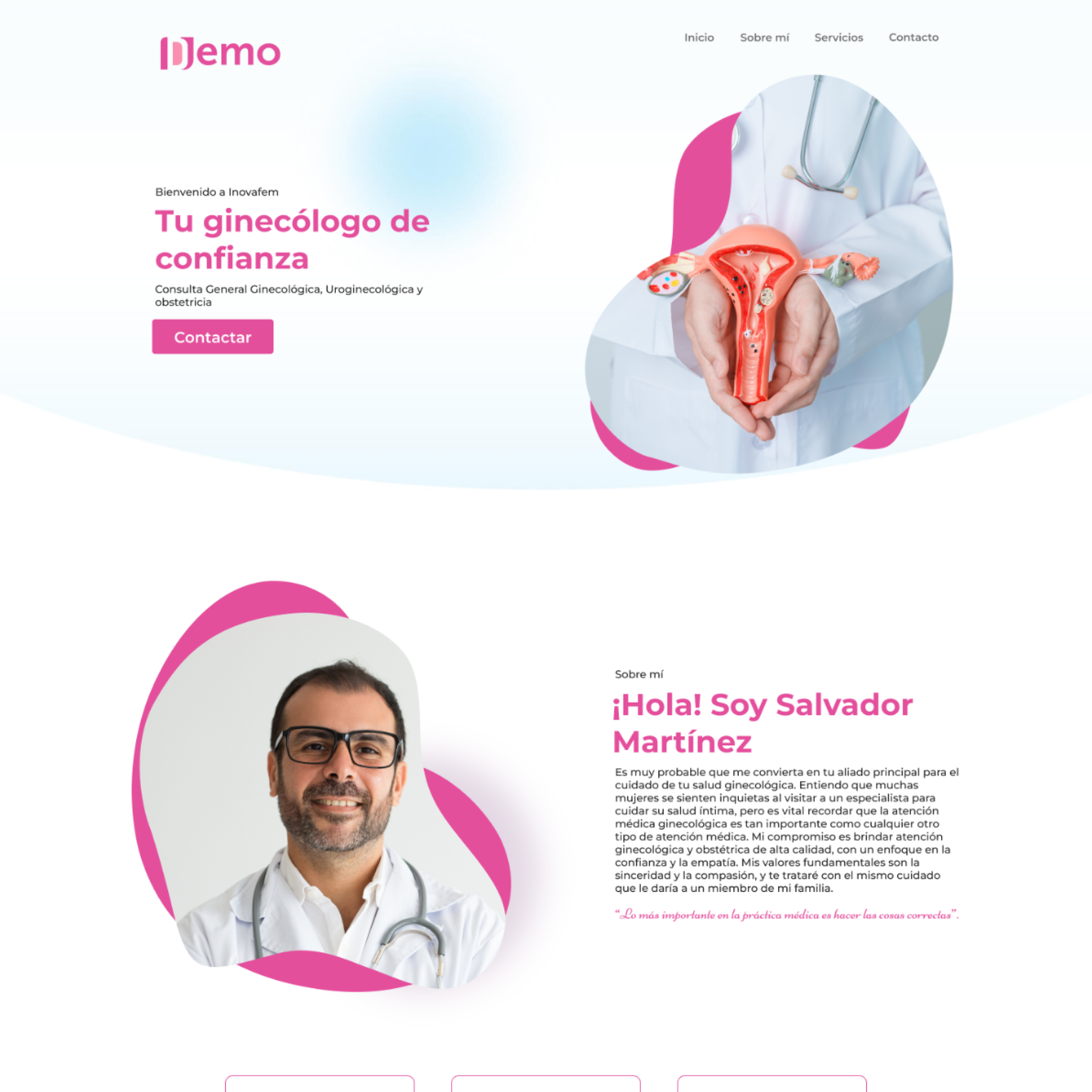 Diseño web para clínica ginecológica branding diseño web graphic design ui uxui web design