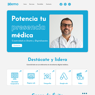 Diseño web para empresa de marketing médico diseño web graphic design ui uxui web design