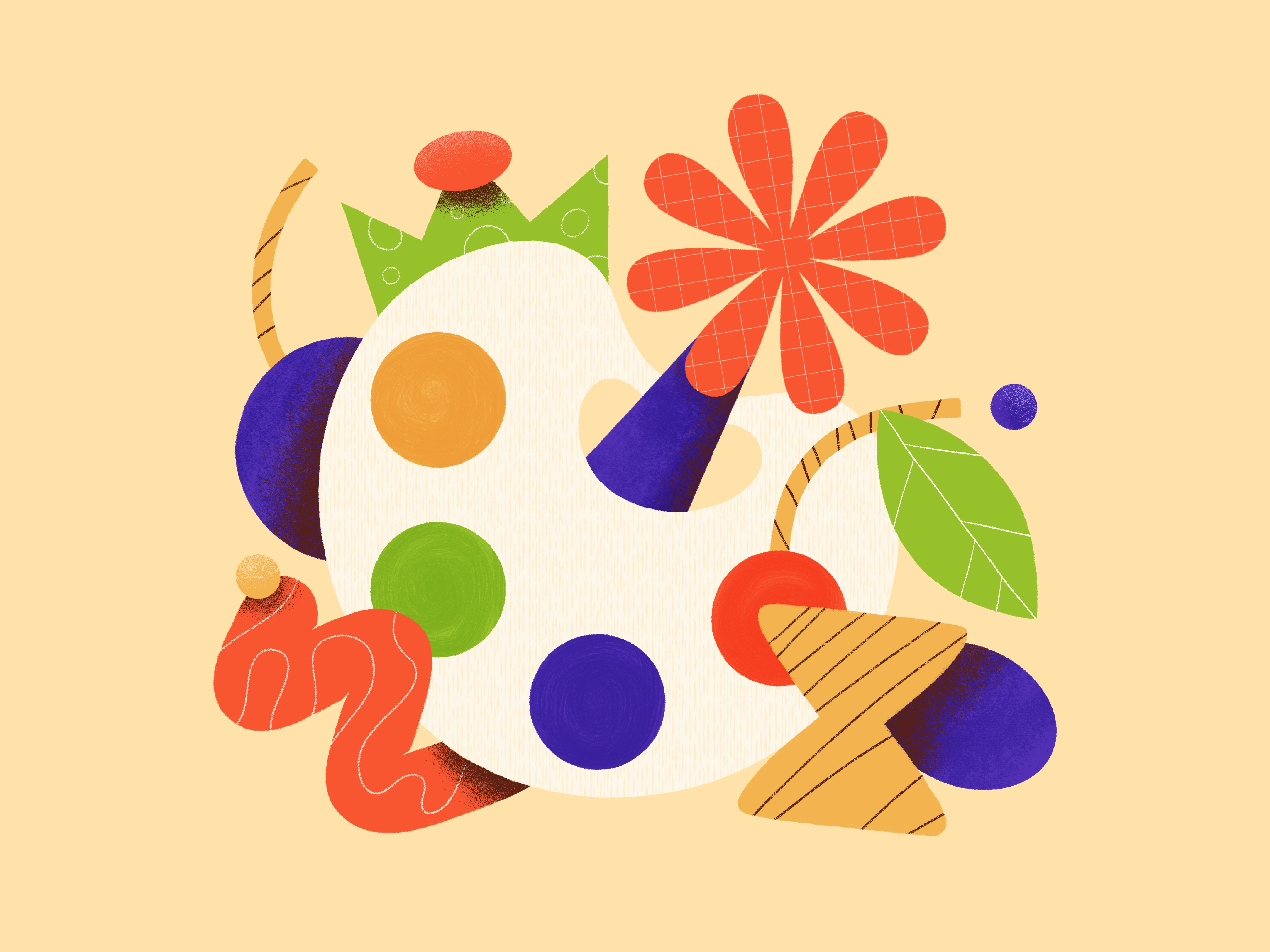 Colors 🎨 2d abstract art artist brush colors crown drawing flat flower graphic illo illustration palette shape still still life texture vector