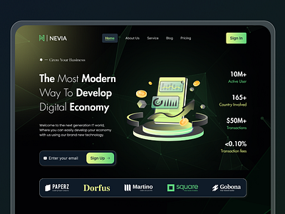 Fintech Landing Page UI Design banking ui design banking website ui figma finance landing page ui fintech website ui landing page money transfer website ui ui ui design ux