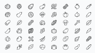 Vegetable Icon Pack design graphic design icon design illustration vector
