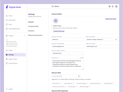 Online Project Management SaaS Web App. dashboard data design landing page management online project project management saas software ui uiux ux visual design web app web application