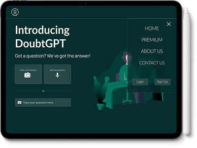 DoubtGPT- AI Chat Companion. ai artificial intelligence chatbot chatgpt futuretech techlnnovation uidesign uxdesign webdesign