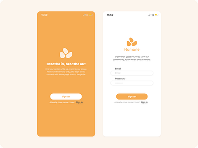 Sign Up #001 cleandesign dailyui login minimalism signup ui uidesign yogaapp