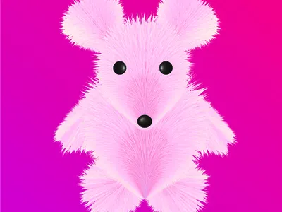 Funny bunny/ fur effect bunny fluffy funny graphic design illustration vector