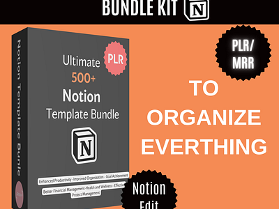 Ultimate 500+ Notion Templates PLR Bundle ux