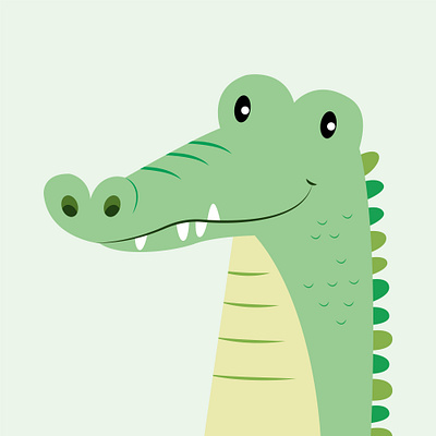 Green Crocodile crocodile cute green