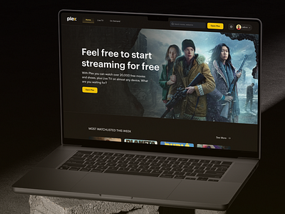 Plex tv - Movie streaming website redesign design entertainment homepage landing page live live streaming movie streaming music music streaming online streaming podcast podcasts saas streaming streaming app ui ux video video streaming web deasign website