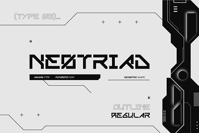Neotriad - Futuristic Font brand branding concept cyber design display font free font freebies futuristic graphic design logo modern poster science type typeface typography ui ux