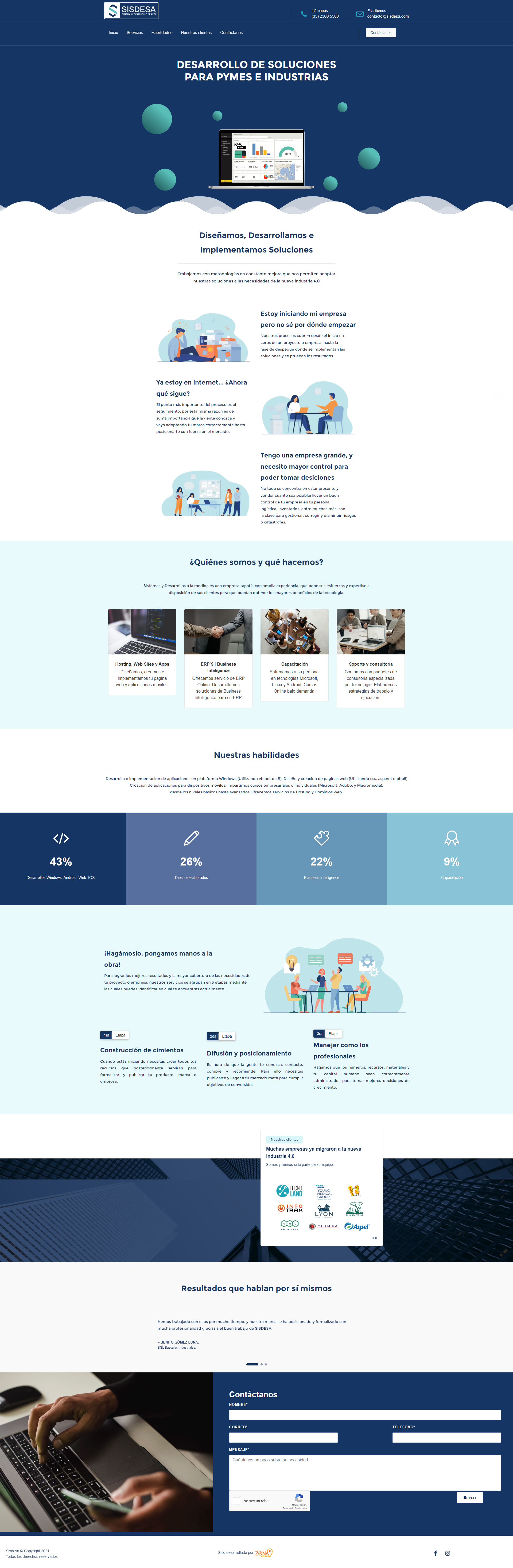 Página web para Sisdesa diseño web graphic design ui uxui web design