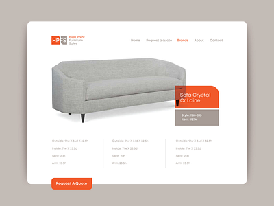 HPFS Web furniture product page ui uiux ux web web design