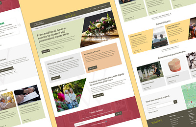 Funeral Director Website design designer digital ecommerce funeral shop ui ux web web design
