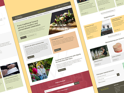 Funeral Director Website design designer digital ecommerce funeral shop ui ux web web design