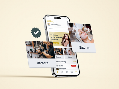 Salons & Barber App - Book Your Stylist app ui app ui design barber app ui book stylists design salon app ui salon booking app ui ui design ui designer ux