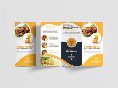 Food Restaurant Trifold Brochure marketing brochure