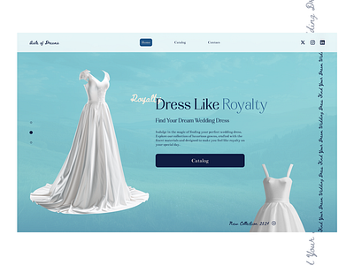 Aisle of Dreams - Wedding salon site app blokchain branding crypto dashboard dress elegance graphic design logo minimalism tiffany typography ui ux vector web3 wedding wedding dress