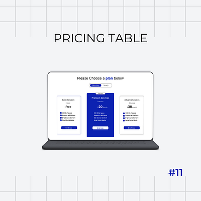 Daily UI Day-11/100: Pricing Table dailyui design designchallenge designing pricing table ui uiuxdesign ux visual design