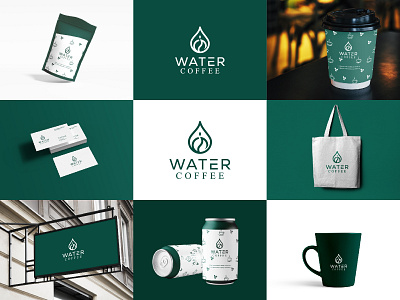 Water Coffee Shop | Cafe Shop Logo Design branding brannd style guidelines business logo cafe cafe adda cafe logo coffee logo coffee shop custom logo gradeint graphic design iconic identity logo logo design modern restaurant unique logo water coffee logo