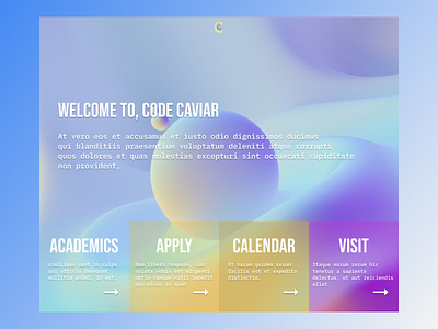 Code Caviar Landing Page Concept concept design graphic design landing page ui user interface ux uxui web design web site