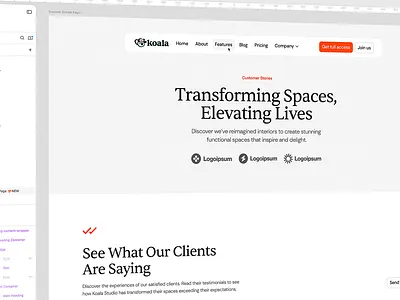 Navbar · Koala UI [V2.5] clean design figma framer framer template koala koala ui landing landing page light light mode navbar product saas product typography ui ui design webflow webflow template