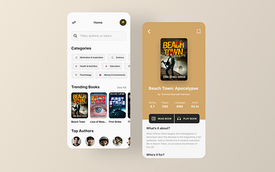 Book App app books design figma mobile reading ui ux