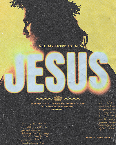 All my hope is in Jesus | Christian Poster christian