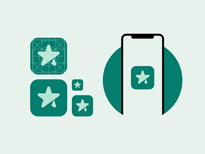 Star app icon app app icon branding design green icon icons illustration minimal minimalism minimalist star vector