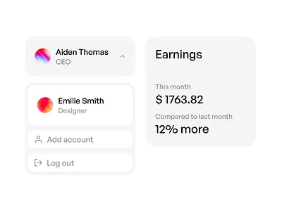 Components / widget & selector app branding component dashboard design graphic design ui