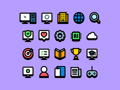 Computer icons computer design icon icons illustration minimal minimalism minimalist tech technology vector