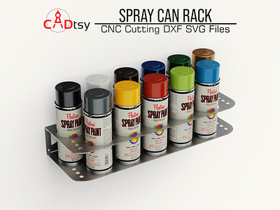 Spray Can Holder Rack DXF / SVG Laser Plasma Cutting Files. spray can holder